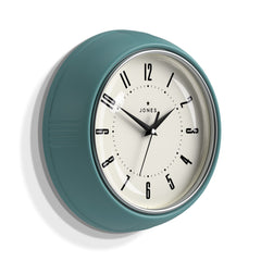 Jones Ketchup wall clock in teal blue 24cm