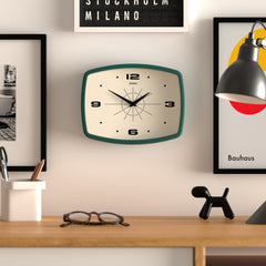 Jones Movie wall clock in eden green 25cm