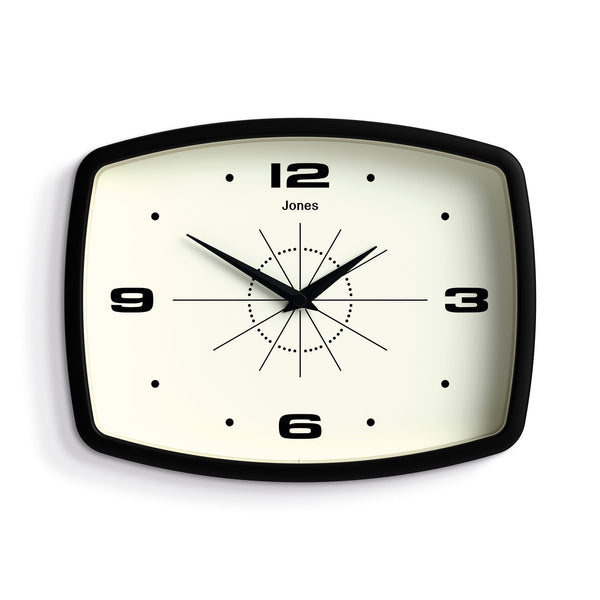 Jones Movie wall clock in black 25cm