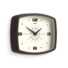 Jones Movie wall clock in mocha brown 25cm