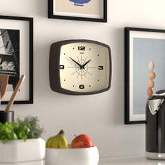 Jones Movie wall clock in mocha brown 25cm