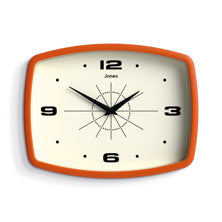 Jones Movie wall clock in orange 25cm