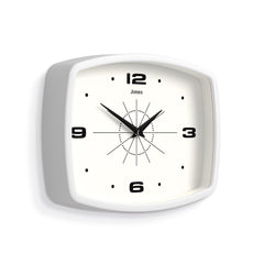 Jones Movie wall clock in white 25cm