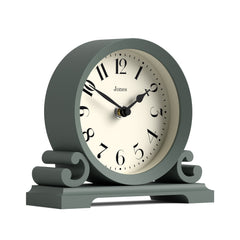 Jones Saloon mantel clock in asparagus green