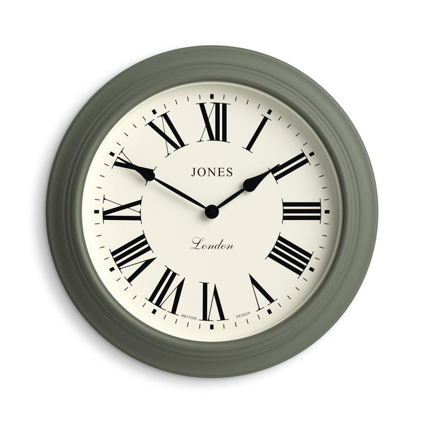 Jones Supper Club wall clock in asparagus green 40cm