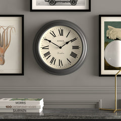 Jones Supper Club wall clock in dark grey 40cm