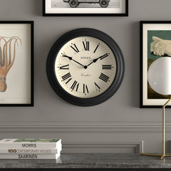 Jones Supper Club wall clock in black 40cm