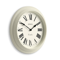 Jones Supper Club wall clock in pale cream 40cm