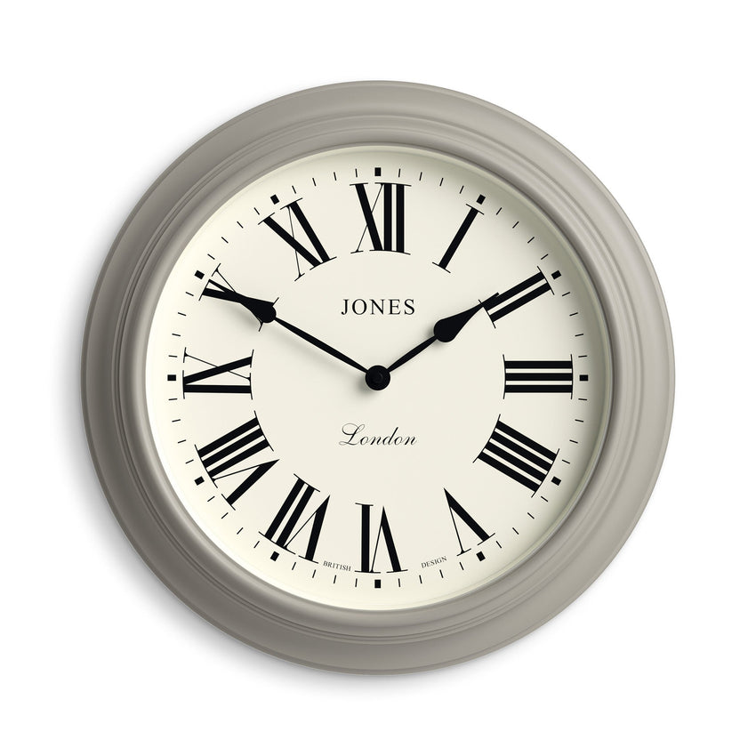 Jones Supper Club wall clock in grey 40cm