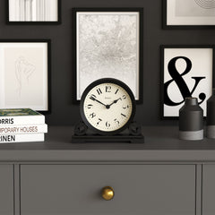 Jones Saloon mantel clock in black